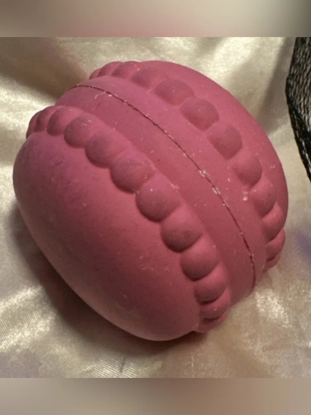 Bark Box Superchewer M- L macaroon cookie dog toy NEW wacky bounce solid rubber